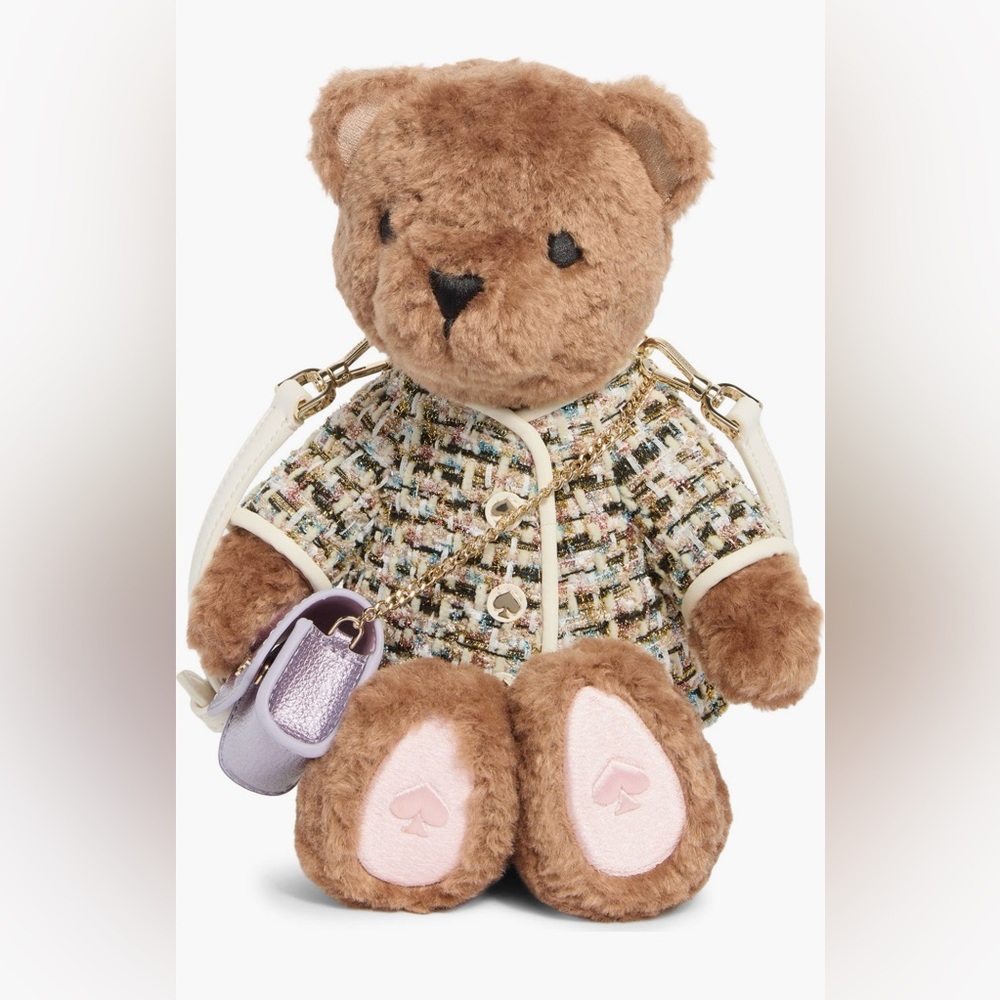 Kate Spade “Katey Bear” Tweed Crossbody Bag